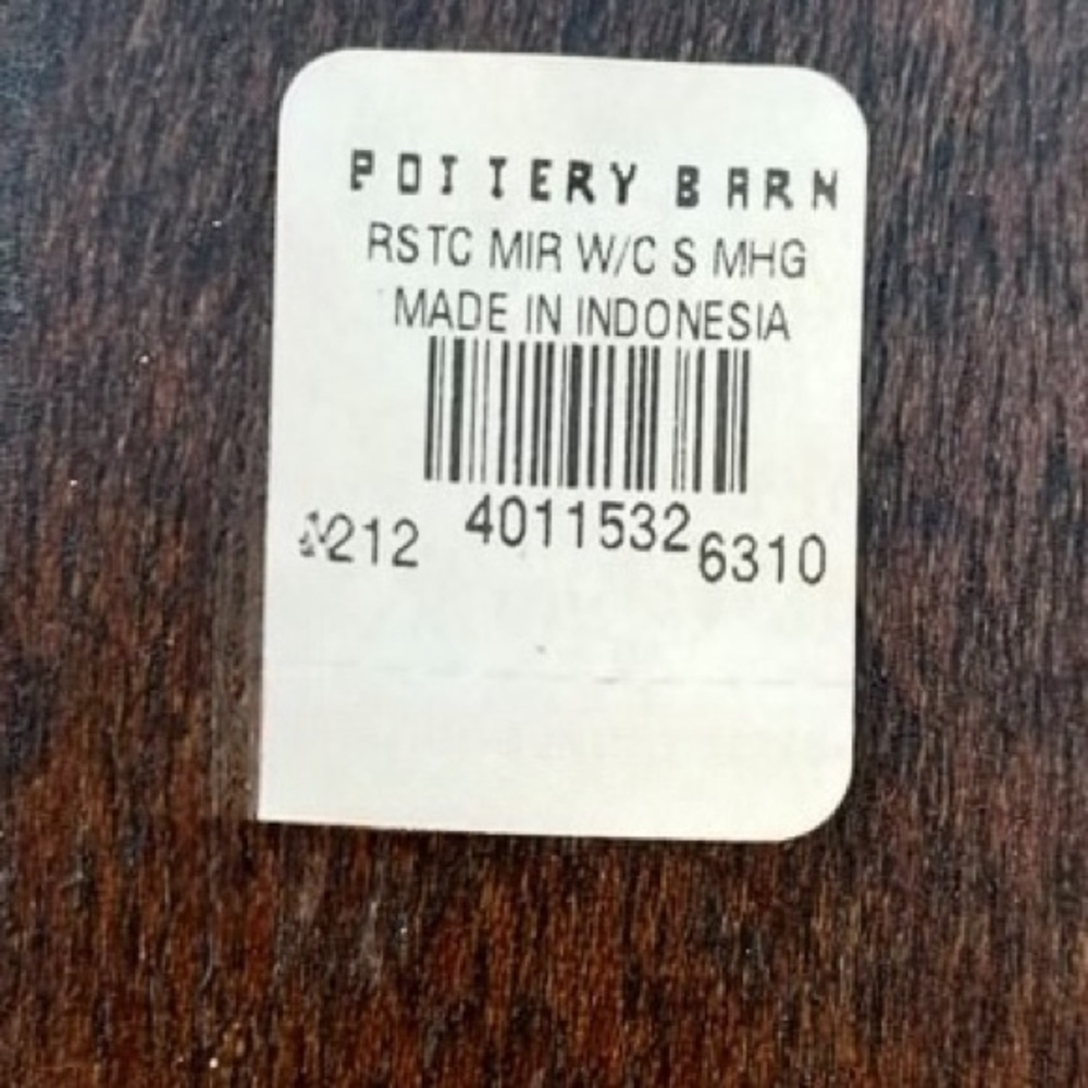 NEW Pottery Barn Wood Frame Full Length Mirror Free Standing Wall Hung 64" x 20" - Picture 6 of 7